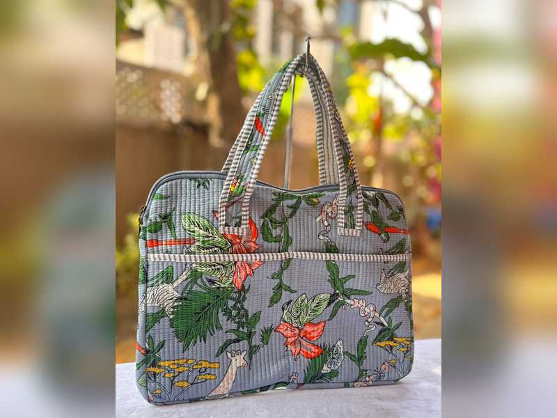 Handcrafted Quilted laptop Bags for Women