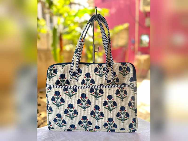 Handcrafted Quilted laptop Bags for Men and Women