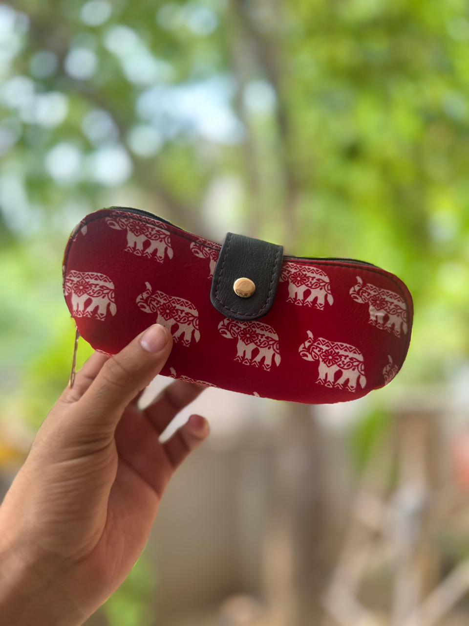Handcrafted Elephant Print Sunglasses cover