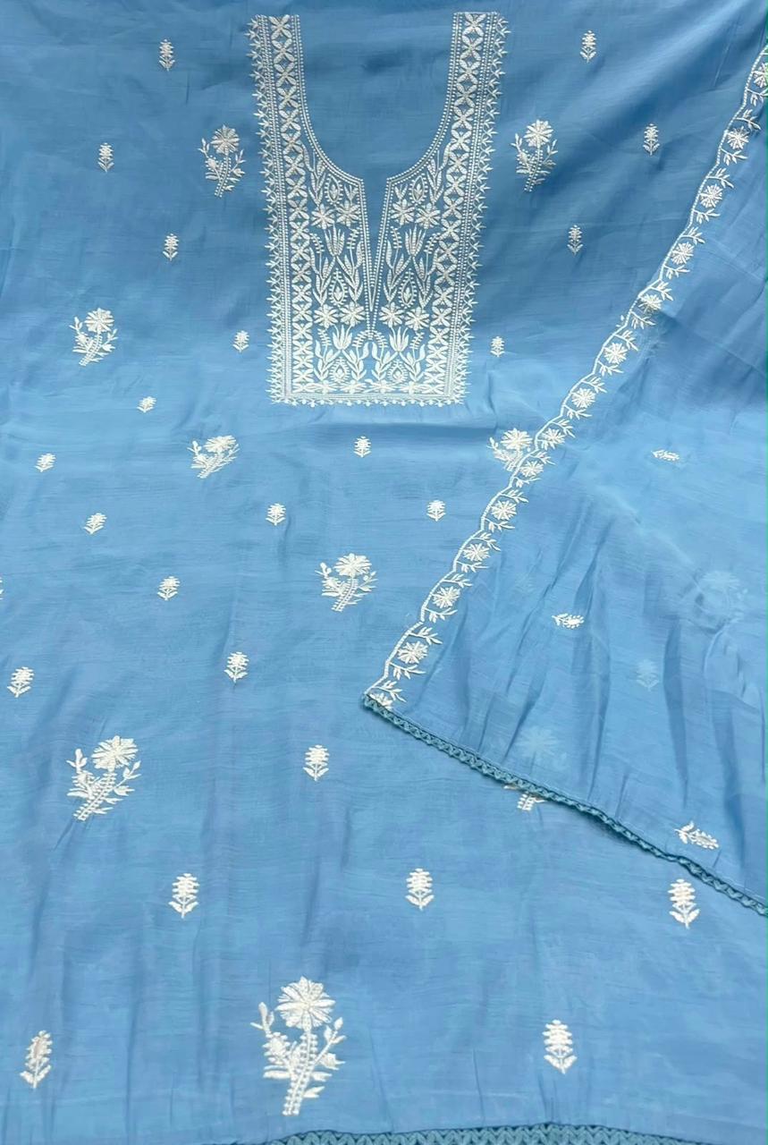 Blue Mul Cotton Suit