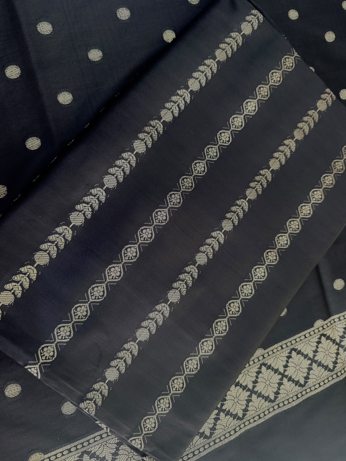 Black Banarasi Silk Suit